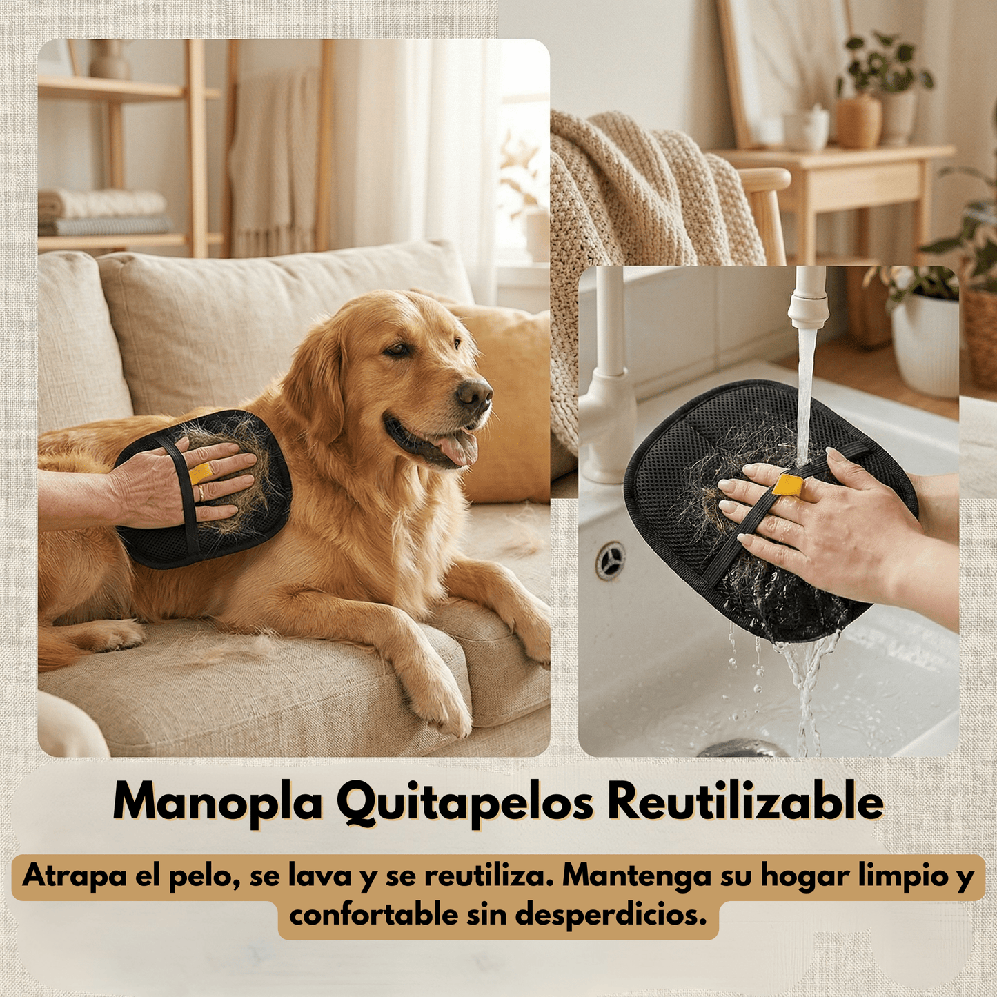 Urbanly™Hair Free - Manopla quitapelos reutilizable - Urbanly