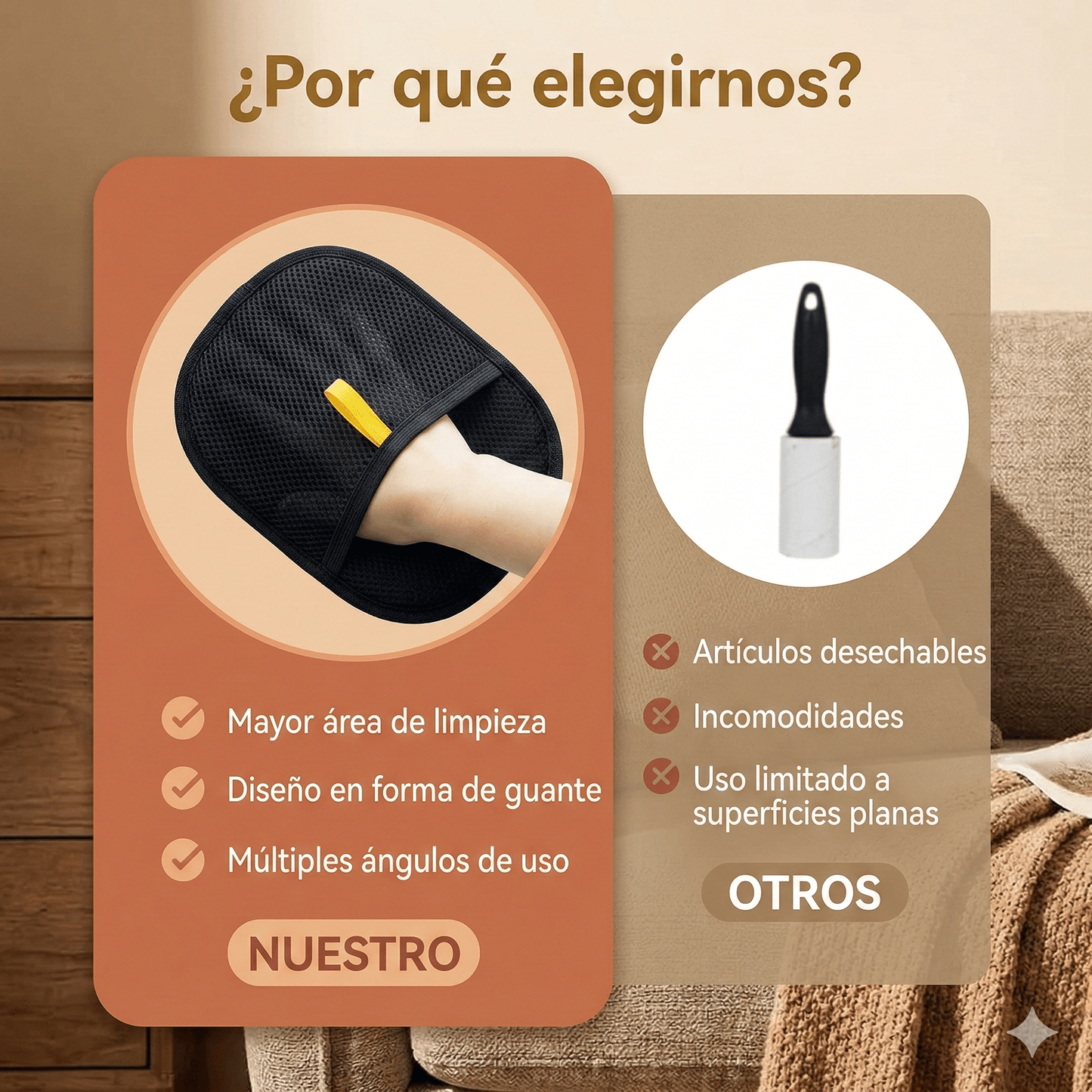 Urbanly™Hair Free - Manopla quitapelos reutilizable - Urbanly